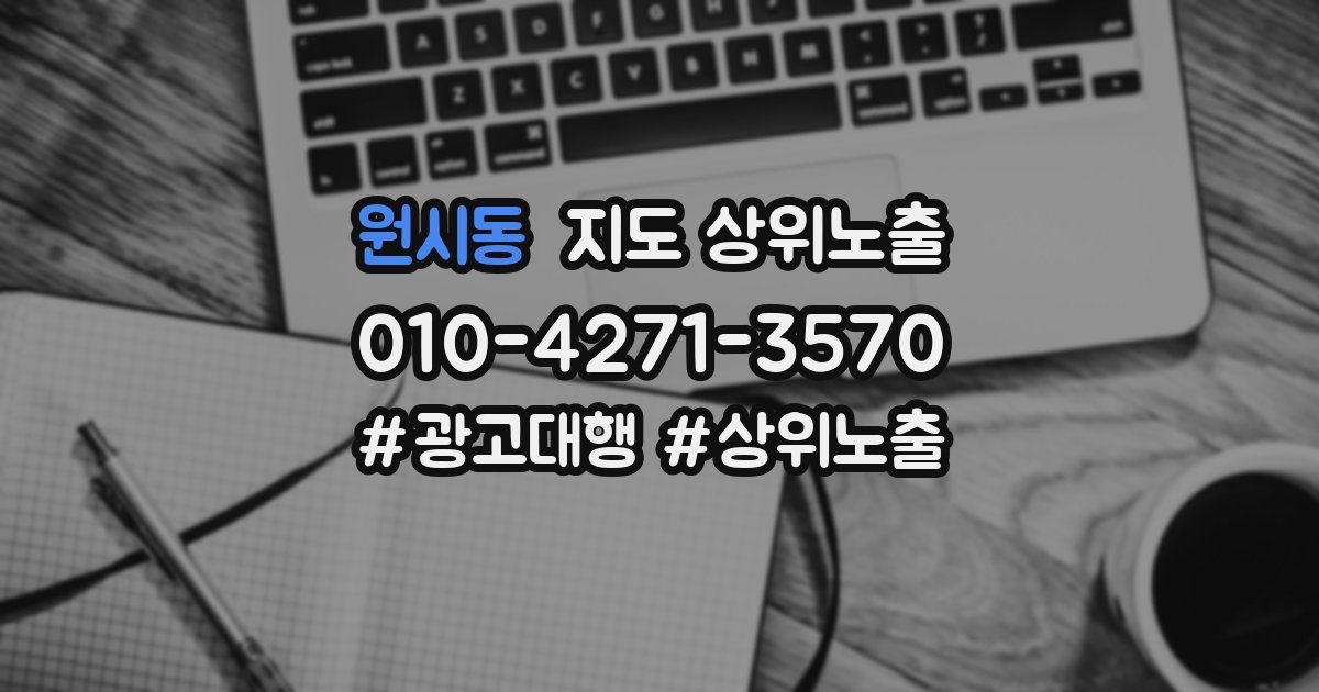 원시동 지도 상위 노출