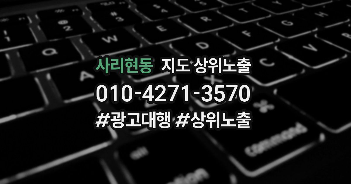 사리현동 지도 상위 노출