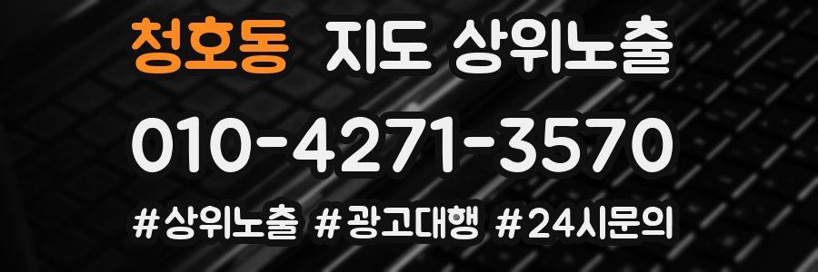 청호동 지도 상위 노출