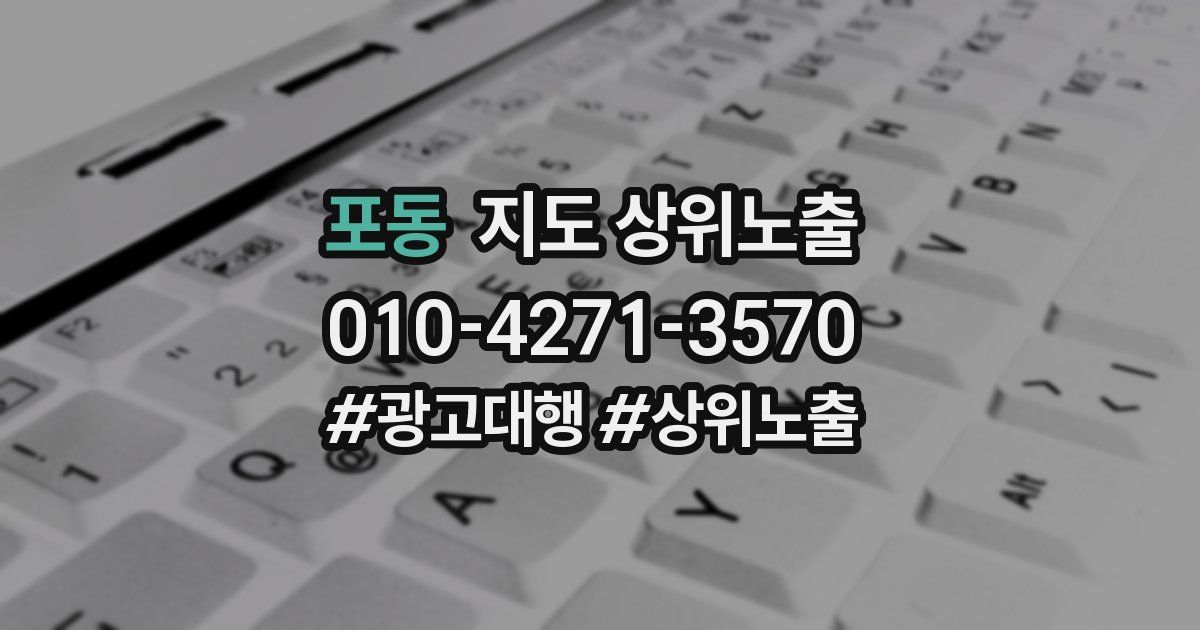 포동 지도 상위 노출