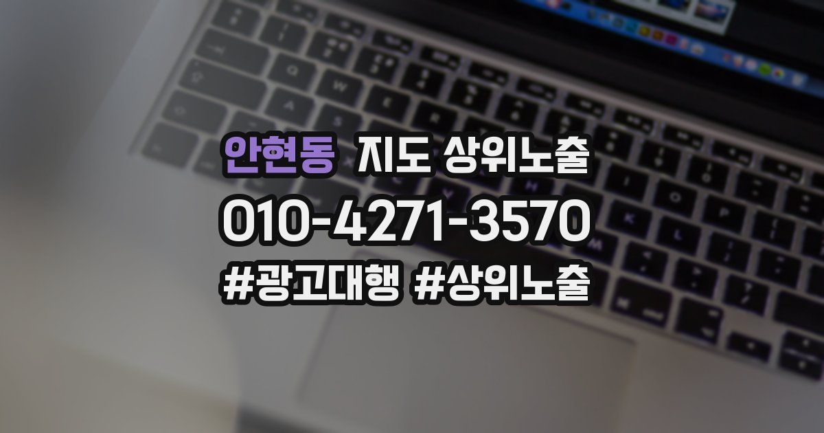 안현동 지도 상위 노출