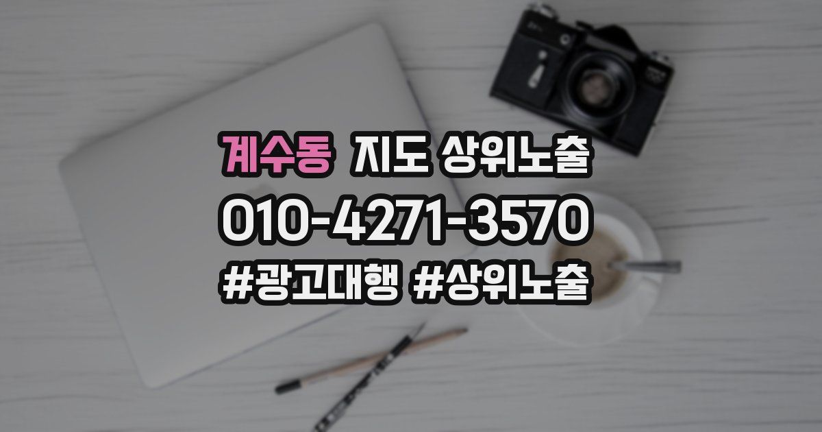계수동 지도 상위 노출