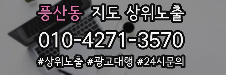풍산동 지도 상위 노출