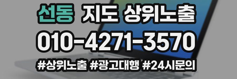 선동 지도 상위 노출