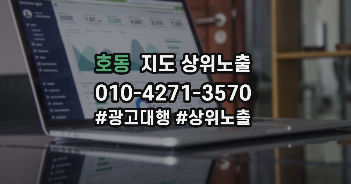 호동 지도 상위 노출