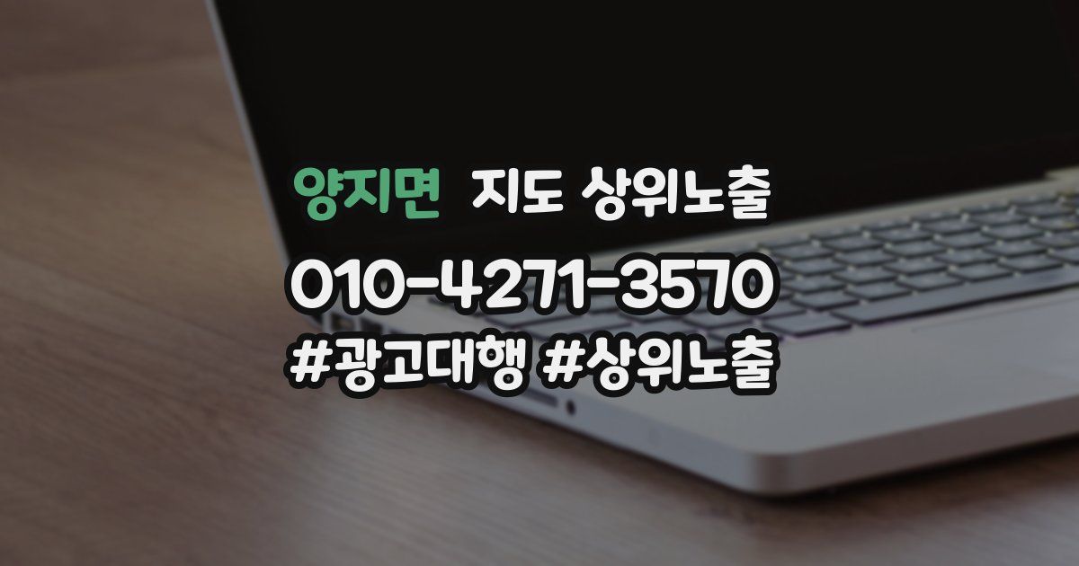 양지면 지도 상위 노출
