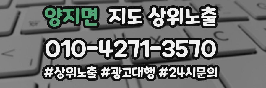 양지면 지도 상위 노출