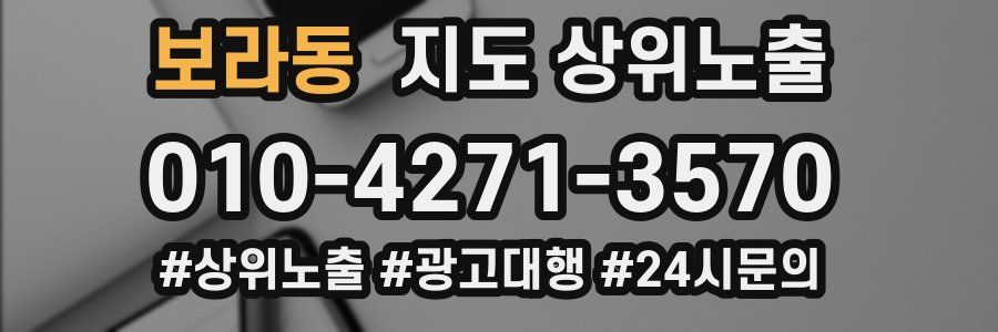 보라동 지도 상위 노출