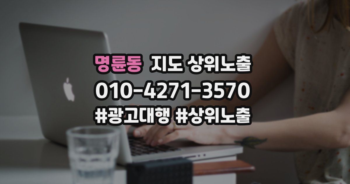 명륜동 지도 상위 노출