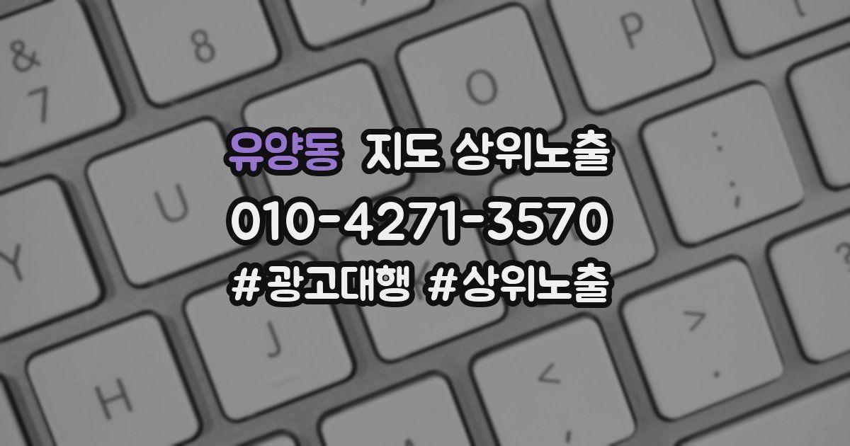 유양동 지도 상위 노출