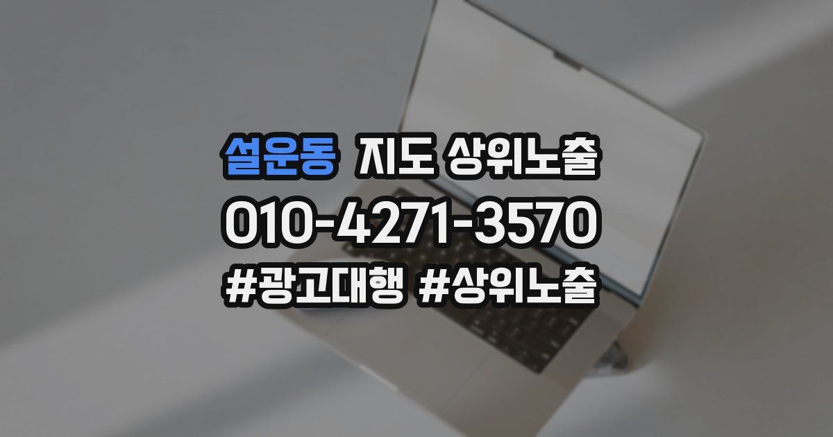 설운동 지도 상위 노출