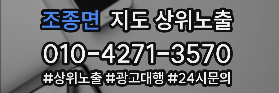 조종면 지도 상위 노출