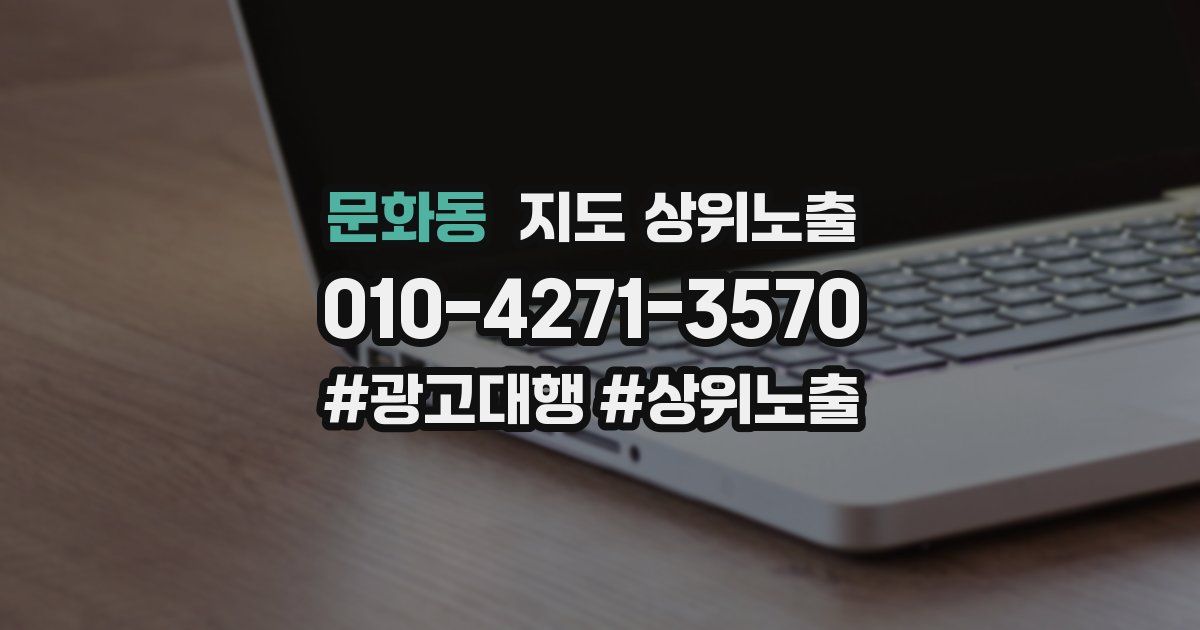 문화동 지도 상위 노출