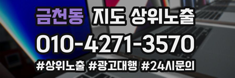 금천동 지도 상위 노출