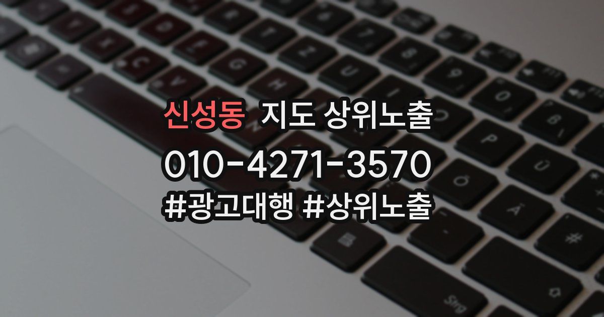 신성동 지도 상위 노출