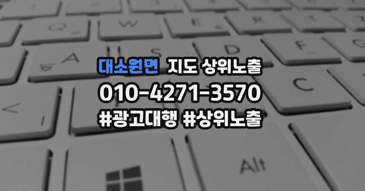 대소원면 지도 상위 노출