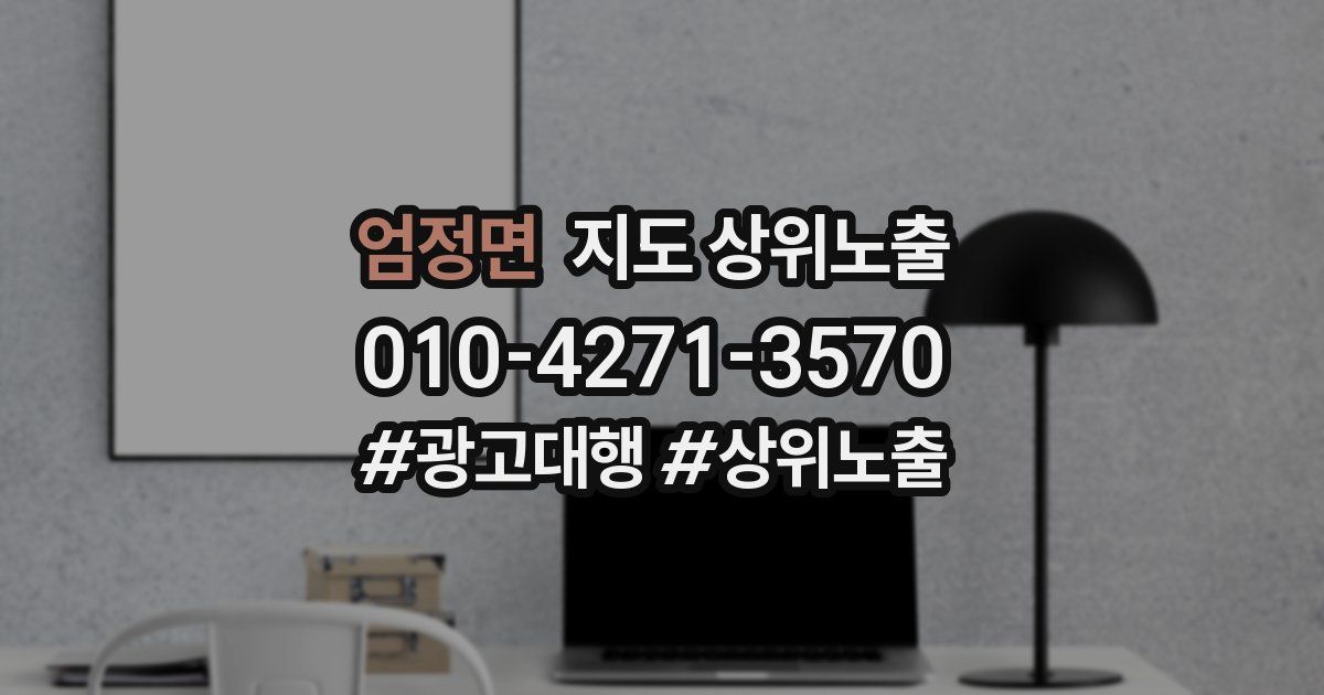 엄정면 지도 상위 노출