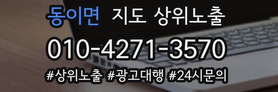 동이면 지도 상위 노출