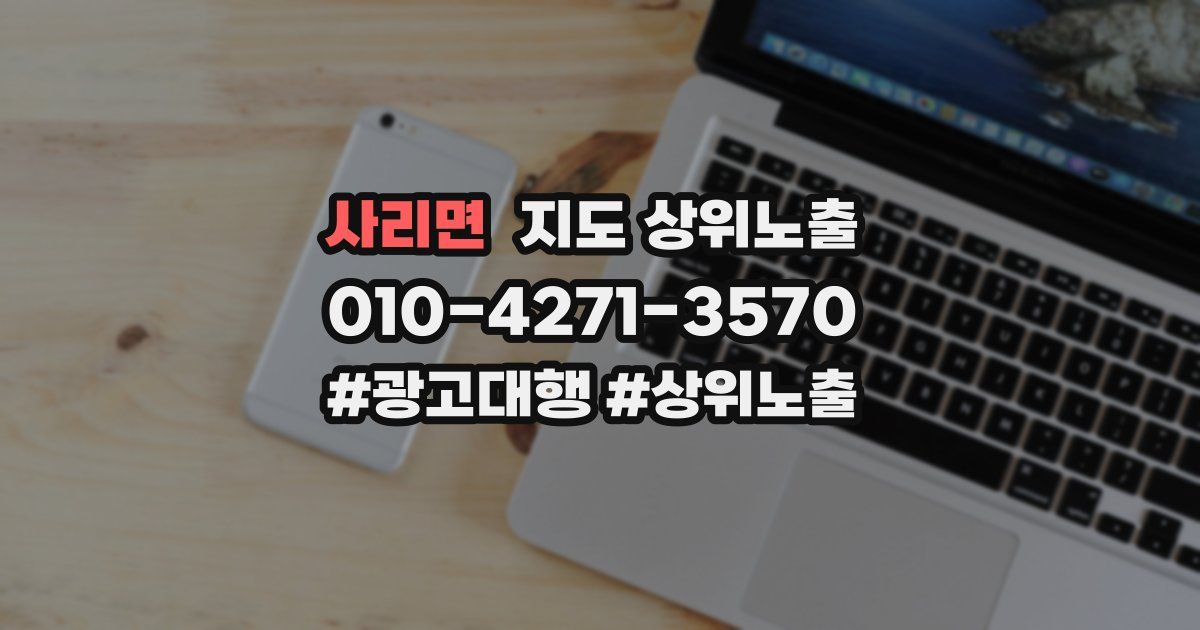 사리면 지도 상위 노출