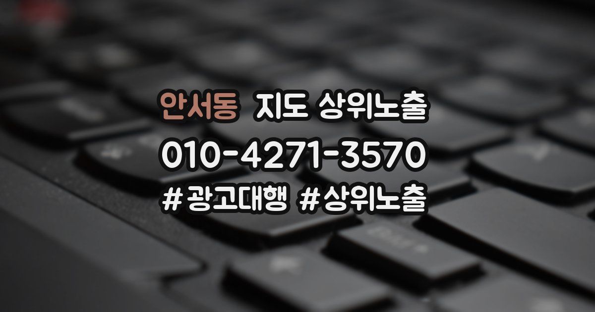 안서동 지도 상위 노출