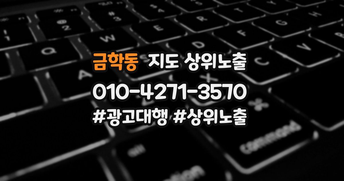 금학동 지도 상위 노출