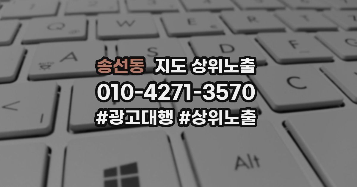 송선동 지도 상위 노출
