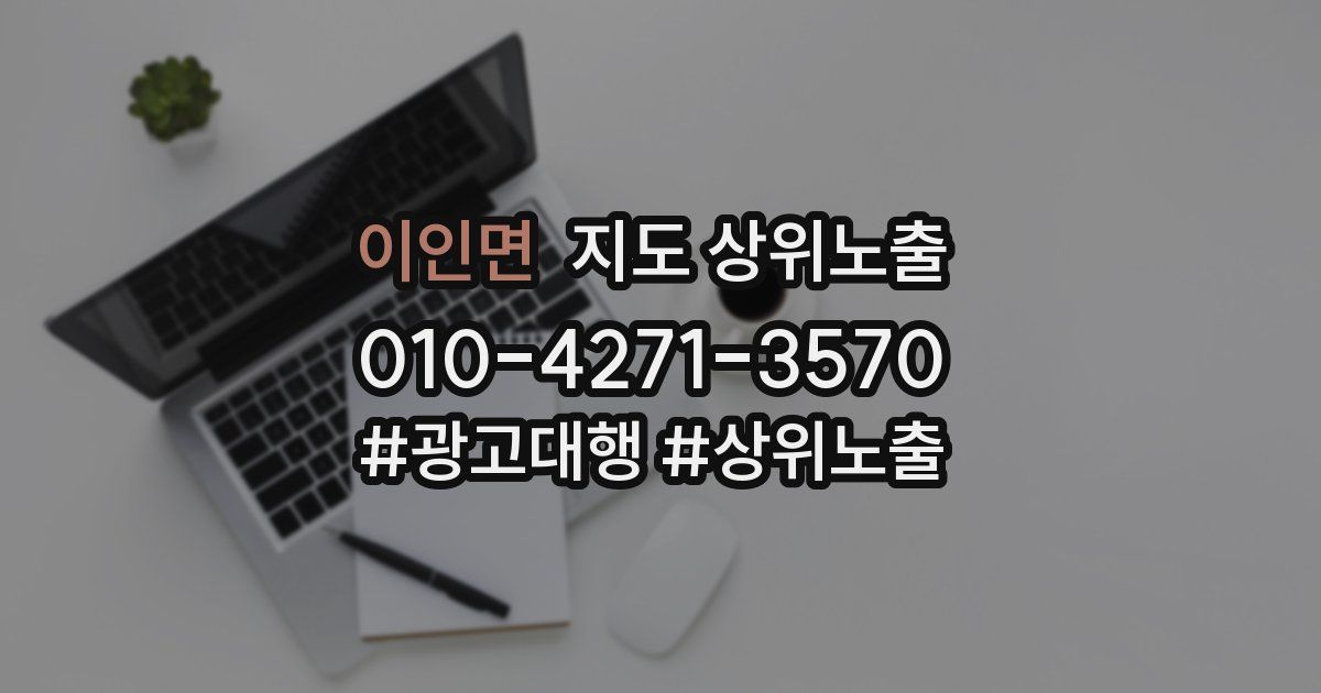 이인면 지도 상위 노출
