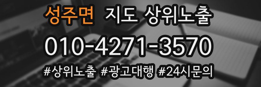성주면 지도 상위 노출
