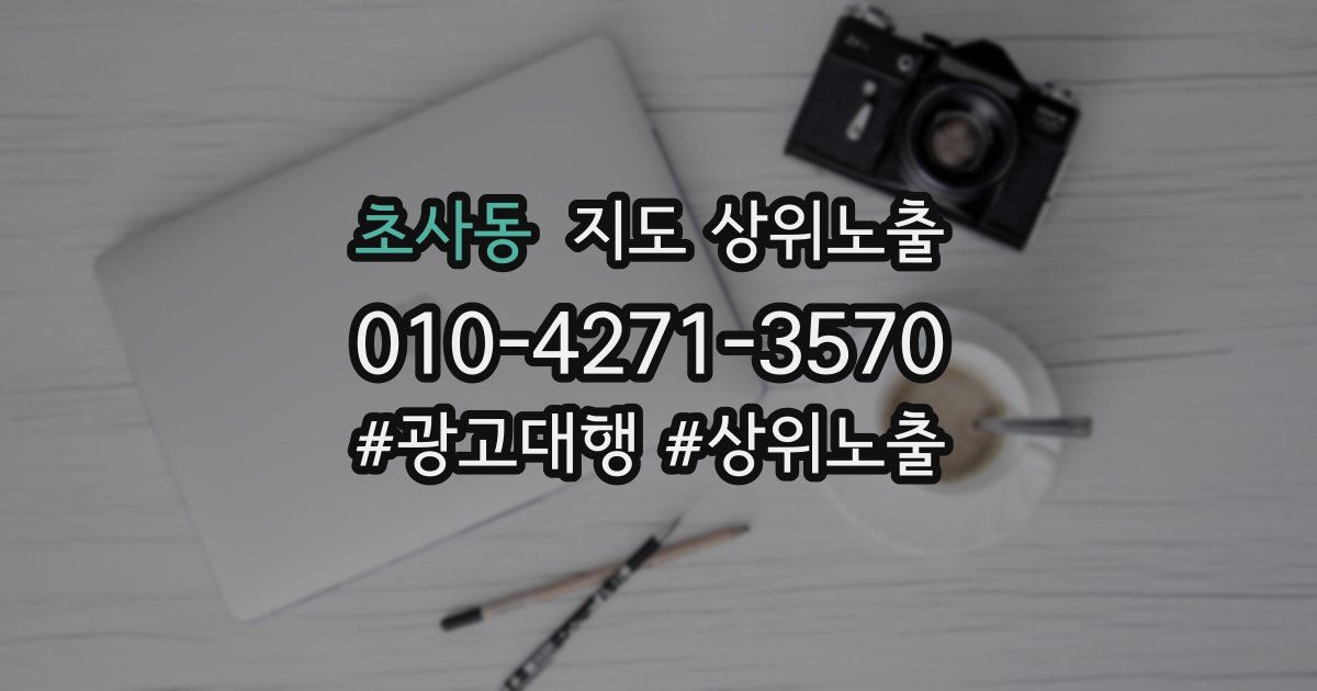 초사동 지도 상위 노출