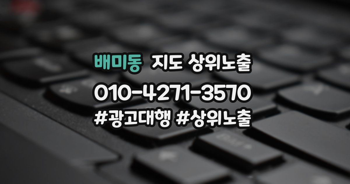 배미동 지도 상위 노출