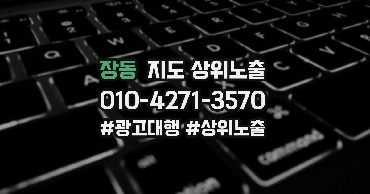 장동 지도 상위 노출