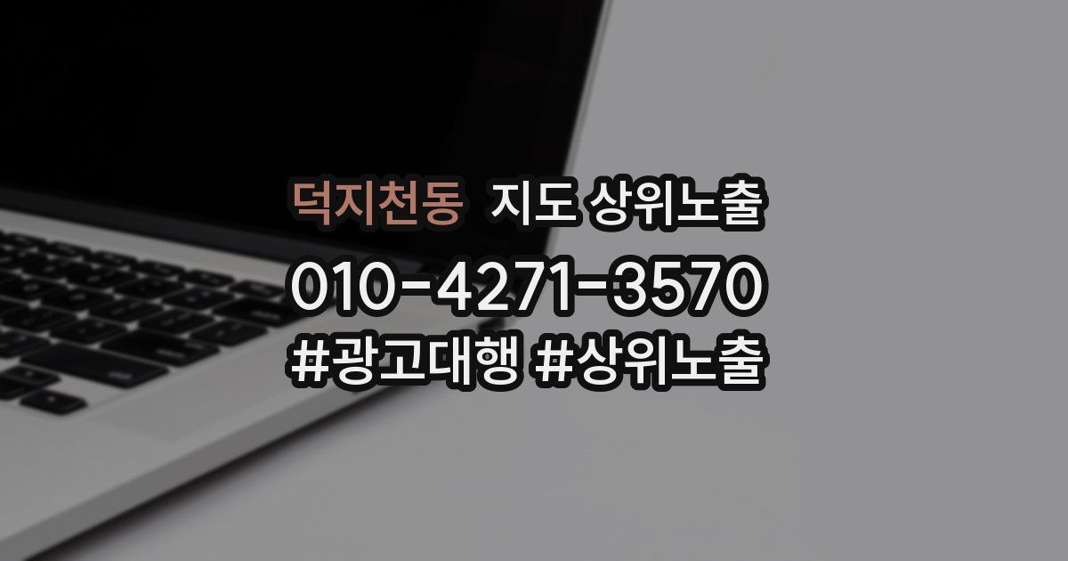 덕지천동 지도 상위 노출
