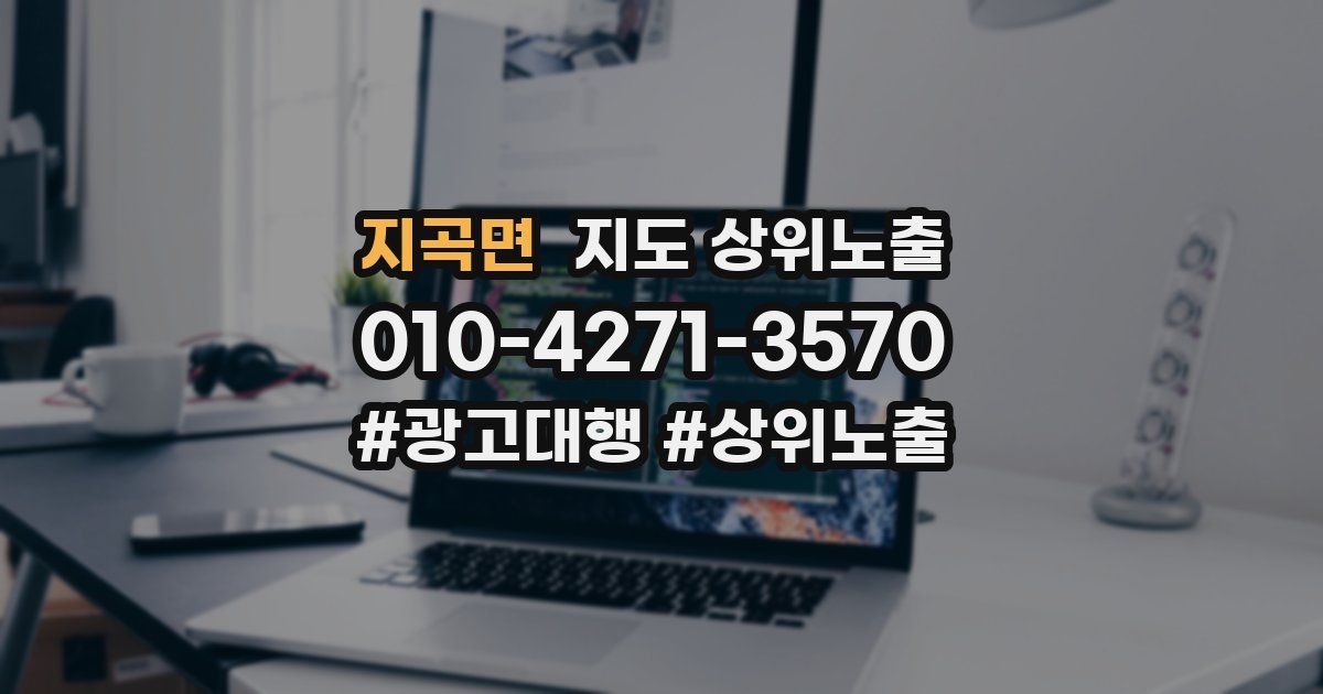 지곡면 지도 상위 노출