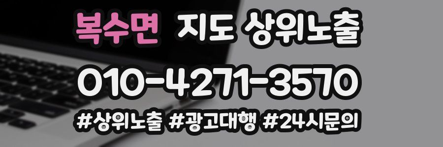 복수면 지도 상위 노출