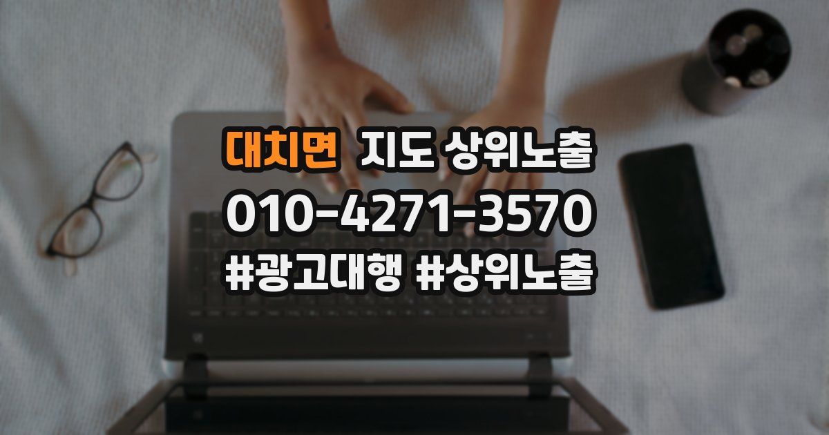 대치면 지도 상위 노출