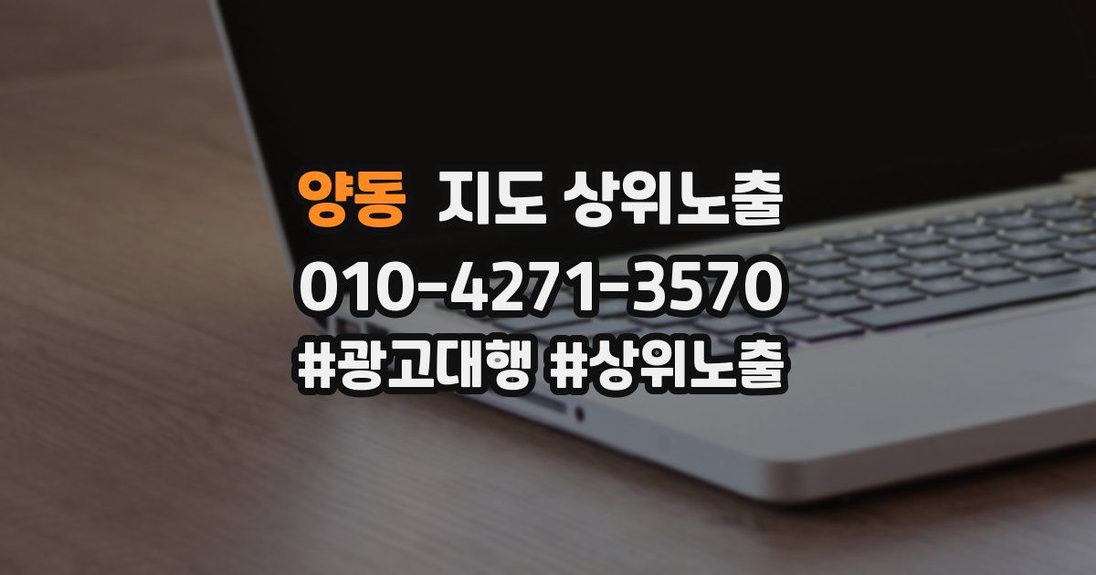 양동 지도 상위 노출