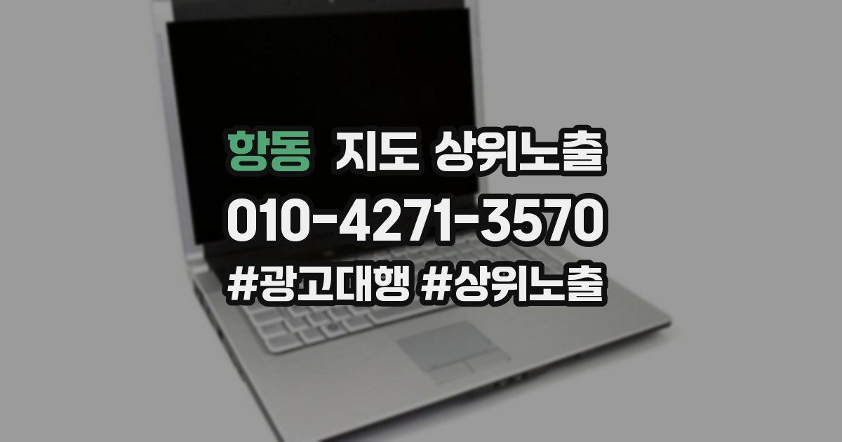 항동 지도 상위 노출