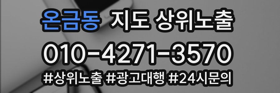 온금동 지도 상위 노출
