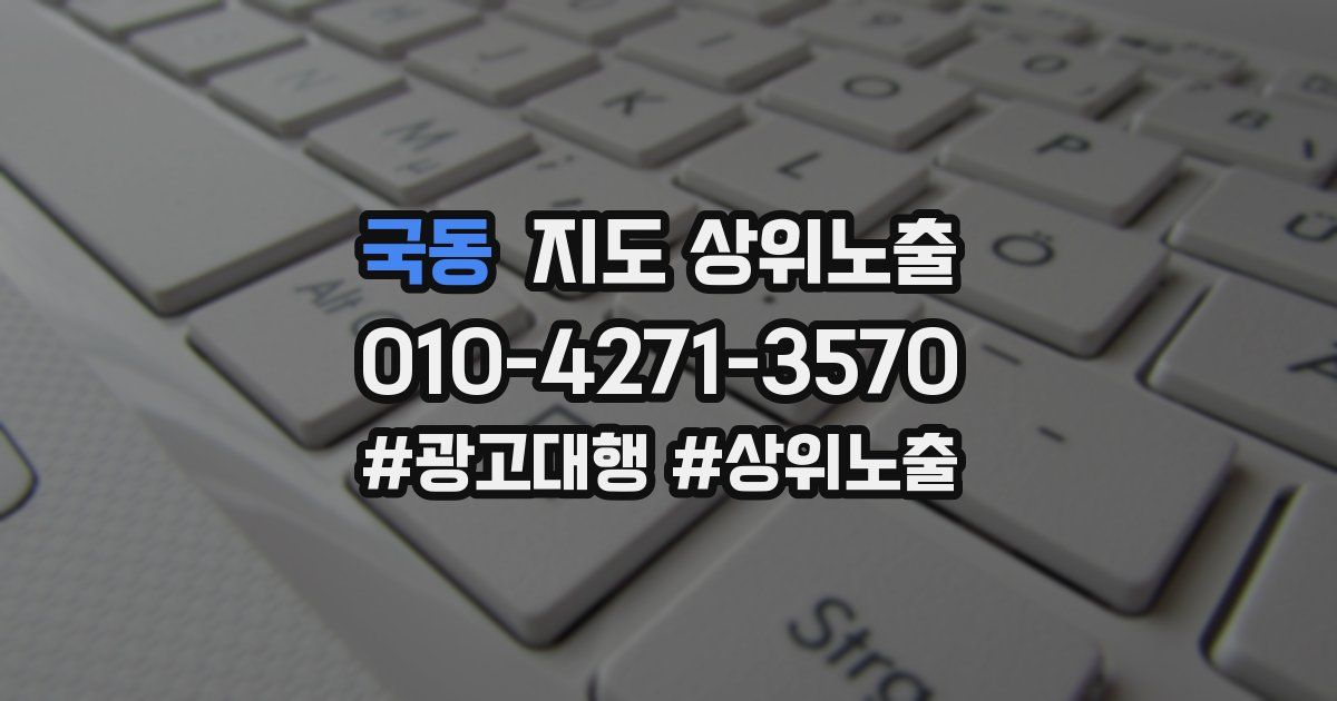 국동 지도 상위 노출