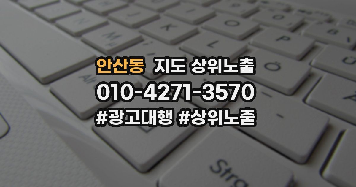 안산동 지도 상위 노출