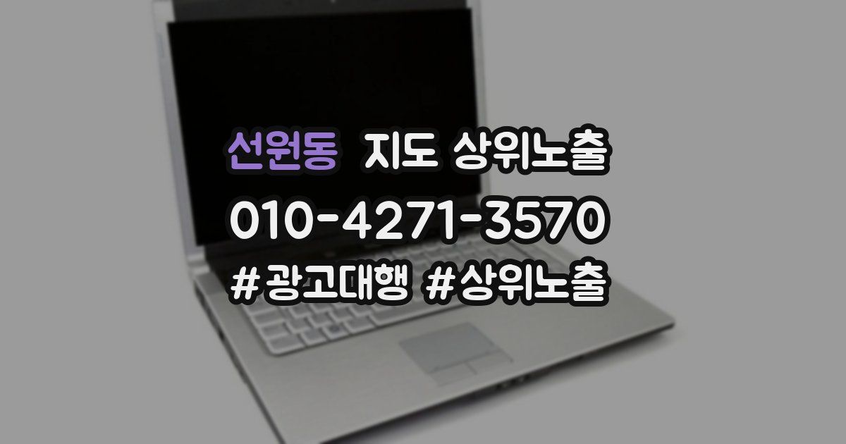 선원동 지도 상위 노출