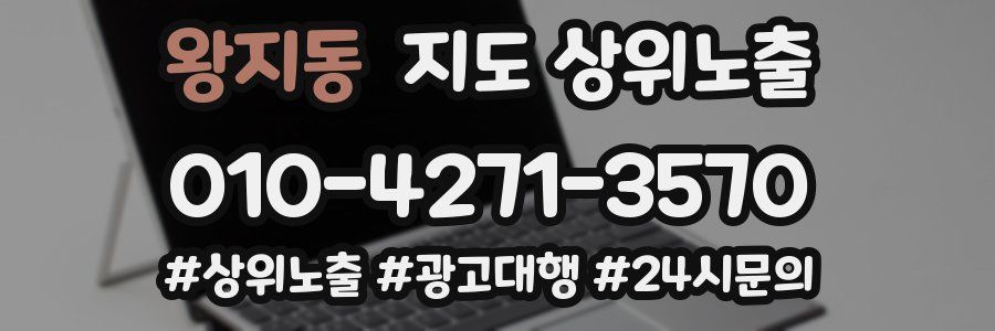 왕지동 지도 상위 노출