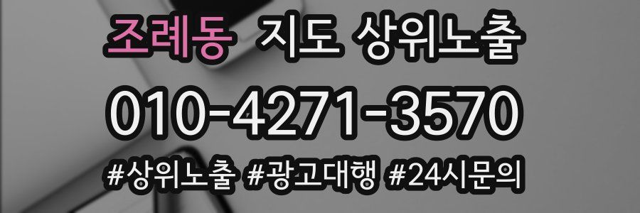 조례동 지도 상위 노출