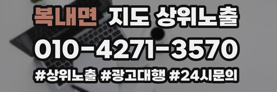 복내면 지도 상위 노출