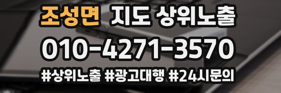 조성면 지도 상위 노출