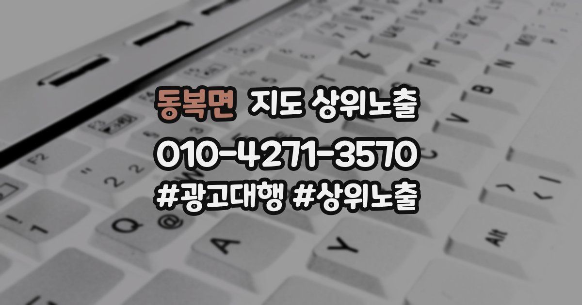 동복면 지도 상위 노출