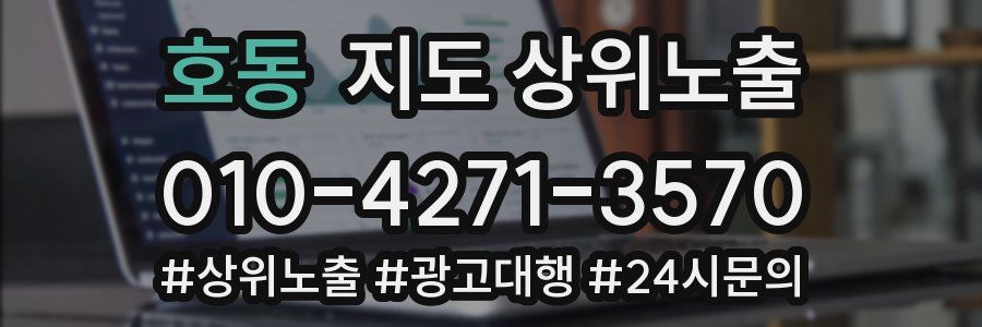 호동 지도 상위 노출