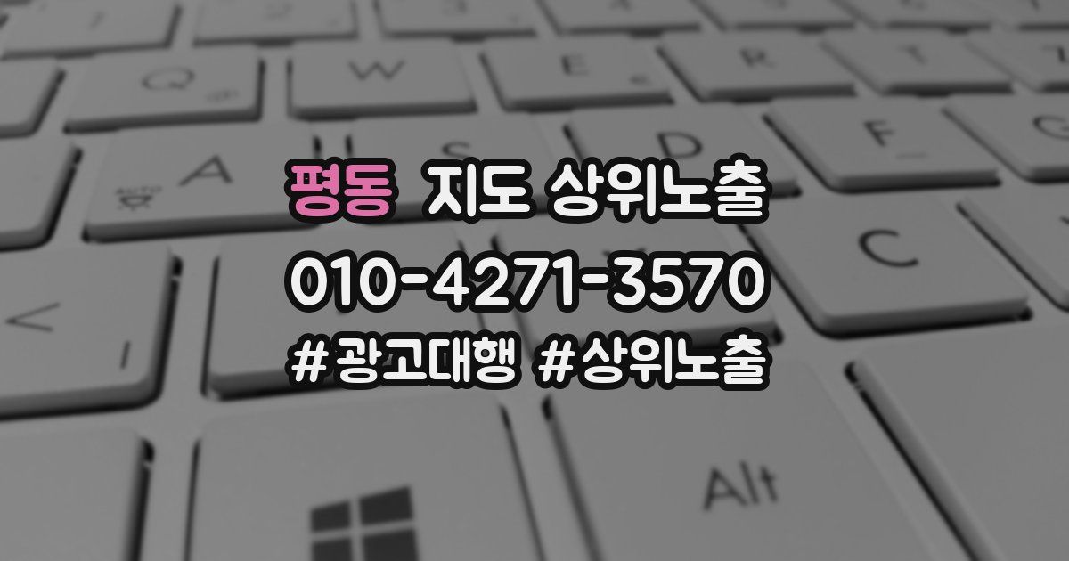 평동 지도 상위 노출