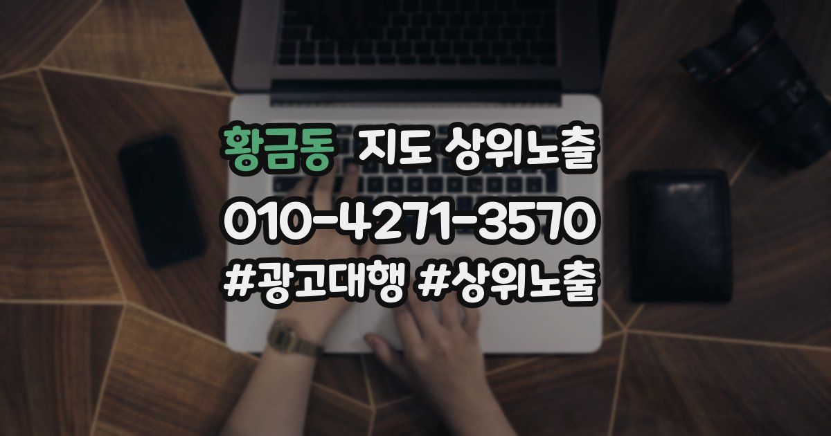 황금동 지도 상위 노출