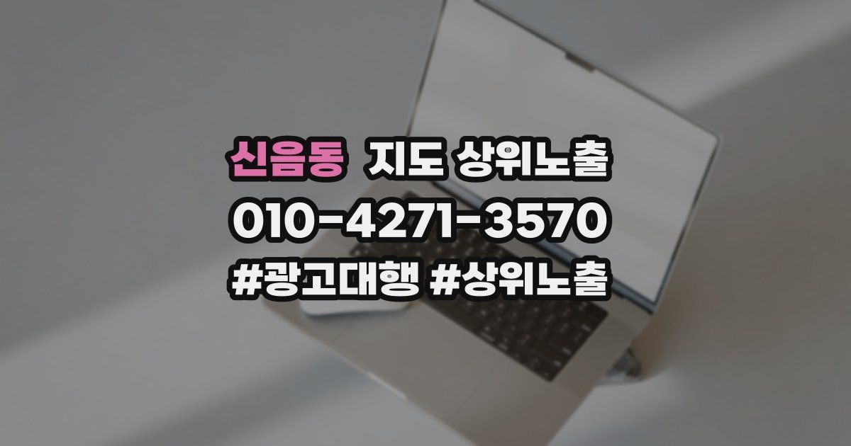 신음동 지도 상위 노출